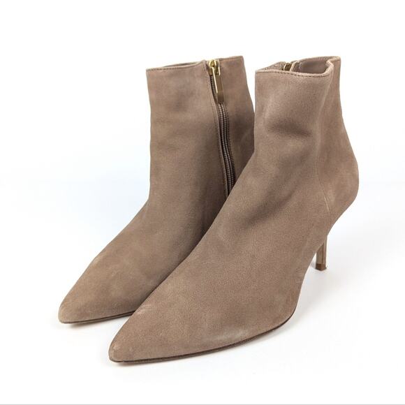 L'Agence Tan Aimee Suede Ankle Classic Boots Size 7.5 - Picture 2 of 10